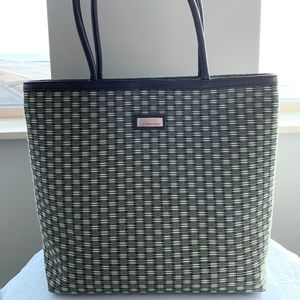 Jim Thompson Thai Silk Tote Brown/Taupe/Green